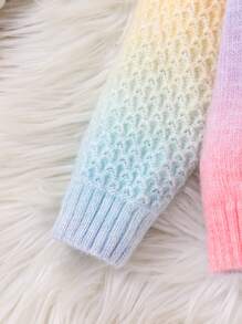 Áo len dệt kim cổ tròn dài tay cho bé gái mới biết đi, ấm áp & thoải mái cho mùa thu/đông, thanh lịch & thời trang, thích hợp để mặc hàng ngày, trong nhà, ngoài trời, du lịch, đi học - Nhiều màu - Xem 6