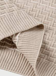 EURMUSE Men Cable Knit Crew Neck Regular Sweater - Beige - View 6