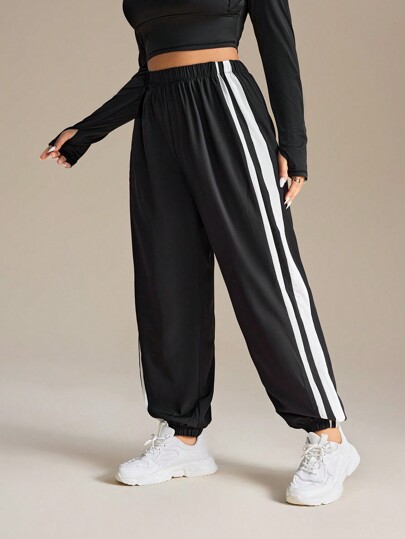 SHEIN Rhythm Era Women's Plus Size Sports Running Leggings Trousers Yoga Pants