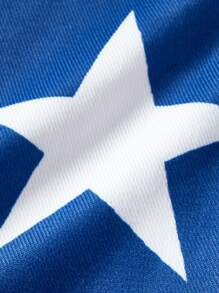 Manfinity VCAY Men's Minimalist Drawstring Letter Print Sweatpants, Casual Everyday Wear Graphic Going Out Straight Leg Blue Sweatpants, For Husband, Boyfriend Gifts