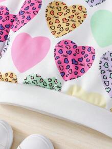 SHEIN 2023 Nieuwe herfstmeisjes kindertrui, schattige babytrui met hartpatroon