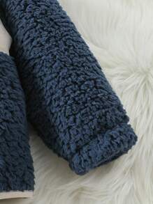 SHEIN Young Boy Solid Color Patchwork Zip-Up Long Sleeve Pocket Casual Jacket, Toddler Boy Jacket, Kids Zipper Jackets, Boys Winter Jacket, Fleece Jacket Kids, Color Block Jacket - Red - View 6