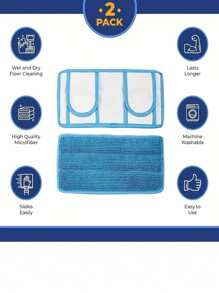 1pc Fit Flat Adhesive Mop Cloth Microfiber Mop Pad Mop Head Replace Mop Cloth Rotary Hands-Free Cleaning Christmas For Holiday Gift Giving