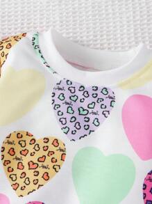 SHEIN 2023 Nieuwe herfstmeisjes kindertrui, schattige babytrui met hartpatroon
