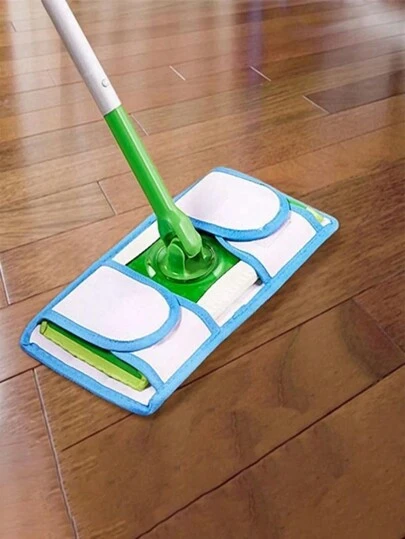 SHEIN 1 件装平板粘性拖把布超细纤维拖把垫拖把头替换拖把布旋转免提清洁圣诞节节日礼物