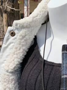 Comfortcana Blue Plaid Woven Regular Jacket For Women - Blue and White - View 9