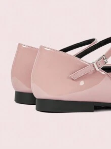 CUCCOO DOLLMOD Bailarinas de punta redonda con correa, cómodas y casuales mocasines tipo slip-on para mujer con vibra navideña y de Año Nuevo para otoño e invierno
