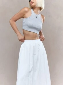 MISSGUIDED Parachute Fluffy Maxi Skirt - White - View 3