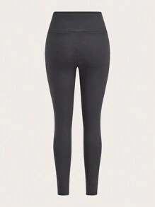 SHEIN EZwear 3 Stücke Damen Leggings mit Kreuzgurt in der Taille, Lässig, figurbetonend, thermisch gefüttert, geeignet für Herbst/Winter - Verschiedenfarbig - Übersicht 9