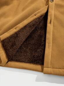 Manfinity VCAY Herren Jacke mit geräumiger Passform, offener Vorderseite, thermisch gefüttert, mit Reißverschluss, geeignet für Herbst, Winter & Weihnachten, als Geschenk