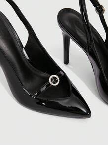 CUCCOO CHICEST 尖头细高跟鞋精致优雅迷人时尚女士高跟鞋 - 黑色 - 查看 3