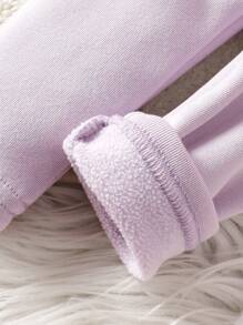 2 件套女婴字母印花保暖紧身裤