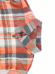 Plus 女士格子纽扣长袖衬衫