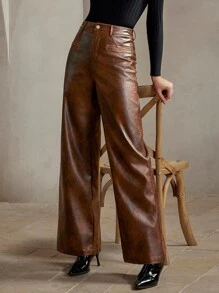 Anewsta Quần dài nữ Merrald Vintage Faded Wash - màu nâu - Xem 1