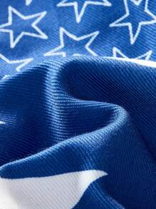 Manfinity VCAY Men's Minimalist Drawstring Letter Print Sweatpants, Casual Everyday Wear Graphic Going Out Straight Leg Blue Sweatpants, For Husband, Boyfriend Gifts