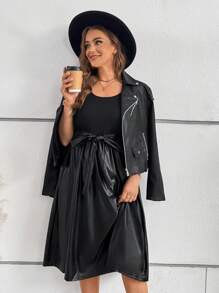 SHEIN VCAY Plus Size 2 In 1 Riemjurk, Resortkleding
