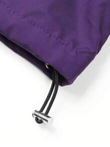 Manfinity Homme Men Zip Up Hooded Jacket For Dailywear. Going Out Hooded Zipper Jacket Athletic Long Sleeve Jogger Light Purple Jacket, For Friends, Husband, Boyfriend Gifts - Purple - View 5