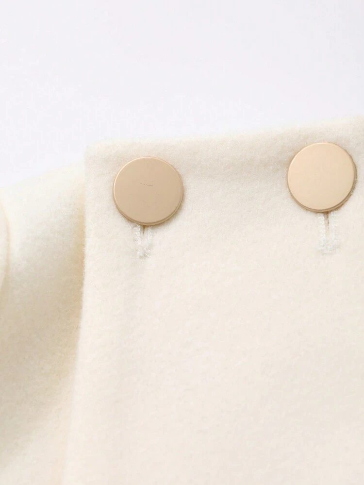 Women Solid Color Round Neck Asymmetric Hem Elegant Long Sleeve Jacket,Fall Women Clothes