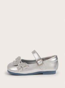 1 Đôi Giày khiêu vũ đế mềm đế bằng màu bạc, hồng và vàng phong cách công chúa, giày khiêu vũ thời trang, phù hợp cho mùa xuân, hè và thu - Bạc - Xem 4