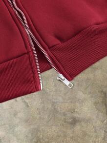 Manfinity Dauomo 男士针织派对休闲墨西哥刺绣运动拉链连帽衫，长袖上衣