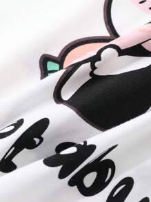 DAZY Cute Rabbit Pattern Loose Pajama Set