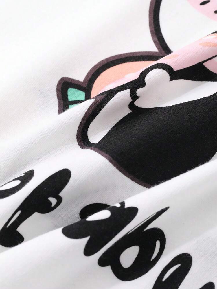 Cute Rabbit Pattern Loose Pajama Set
