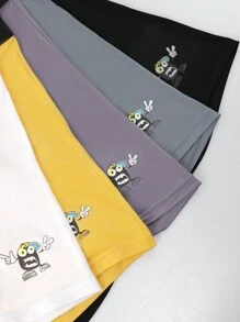 5pcs Men Comfortable Soft Letter Graphic & Cartoon Printed Boxer Briefs - Multicolor - View 8