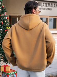 Manfinity VCAY Herren Jacke mit geräumiger Passform, offener Vorderseite, thermisch gefüttert, mit Reißverschluss, geeignet für Herbst, Winter & Weihnachten, als Geschenk