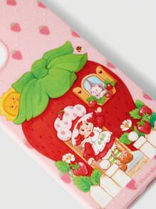 Strawberry Shortcake | ROMWE 1 pieza Lindo estuche de teléfono rosa con estampado de fresa y figura - Multicolor - Ver 2