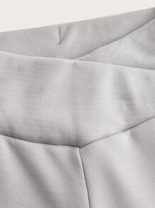 SHEIN EZwear 3 Stücke Damen Leggings mit Kreuzgurt in der Taille, Lässig, figurbetonend, thermisch gefüttert, geeignet für Herbst/Winter - Verschiedenfarbig - Übersicht 5
