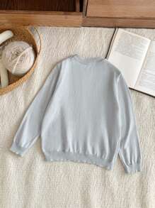 SHEIN Kleine Jungen Lässig Pullover mit Tiermuster, Herbst/Winter