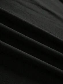 Manfinity Dauomo 男士休闲小狗印花圆领短袖 T 恤 - 黑色 - 查看 6