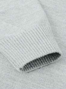 EURMUSE Men 2pcs Pack Solid Slim Fit Sweater - Black and White - View 9