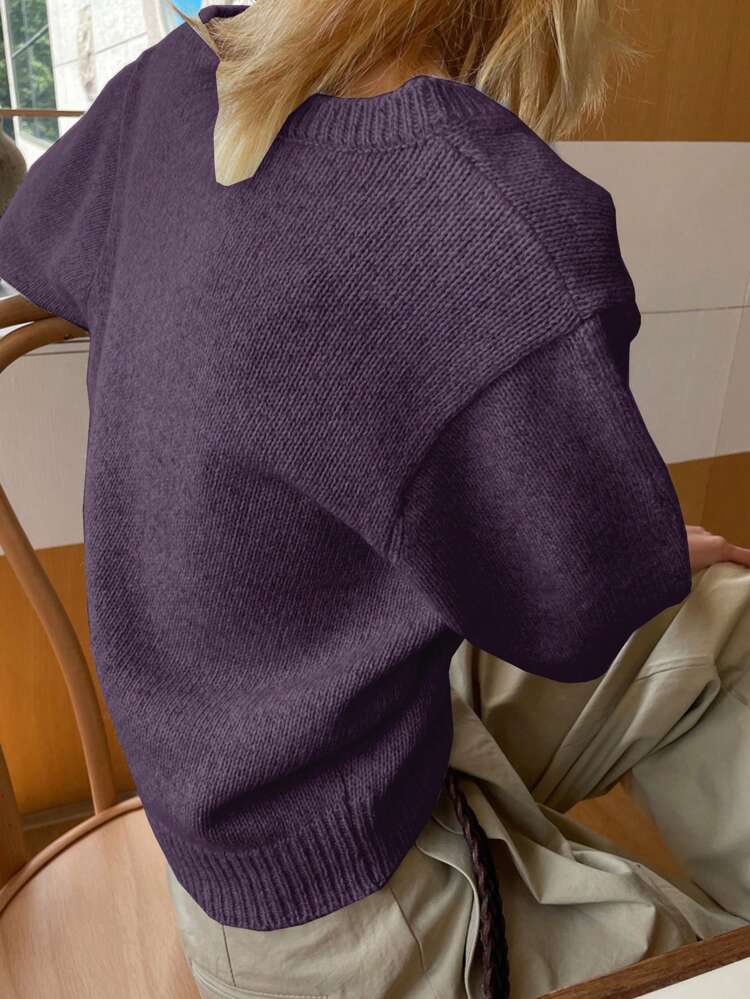 Women's Business Casual V-Neck Commuting Neutral Style Sweater,Back To School Clothes,Teacher Outfits Fall