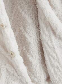 GENTILAND 男士针织时尚休闲蓬松宽松长袖开衫夹克，适合年轻人 - 白色 - 查看 4