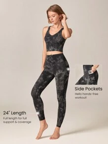 GLOWMODE FeatherFit™ Cropped Active Tank & High-Rise Leggings Set - Multicolor - View 4