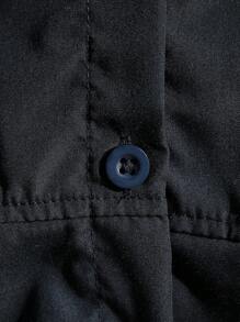 2 件套少女心刺绣不对称下摆上衣和纯色长袖连衣裙 - 寶藍色 - 查看 5