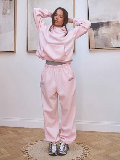 Musera Sport Cuffed Oversized Jersey Jogger 'Slogan Sweatpants,Padel, Tennis, Pickleball Gym Fitness Yoga Pilates Daily Casual