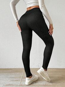 Chiquease Thermische gevoerde thermische legging voor dames, herfst/winter