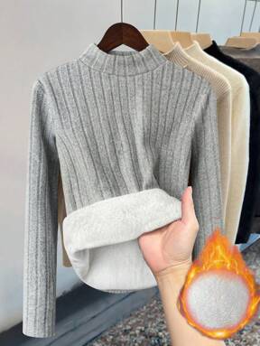 INAWLY 女士春季修身保暖长袖T恤