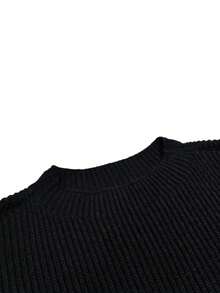 Áo thun trơn màu rộng rãi thoải mái cho nữ Plus - màu đen - Xem 3