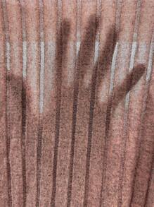 SHEIN Essnce 素色條紋針織緊身洋裝 - 珊瑚粉 - 查看 7