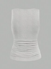 SHEIN LUNE 3pcs/Set Casual Minimalist Solid Color Fitted Women Camisole Suitable For Autumn Summer - Multicolor - View 4