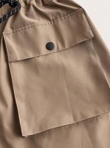 In My Nature Women Casual Front Zip Long Sleeve Hoodie With Pocket, Daily Wear - Khaki - View 8