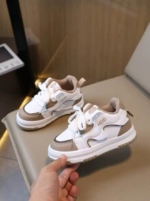 新款春秋季时尚轻便休闲运动鞋，防滑户外跑步鞋，男女童皆宜 - 卡其色 - 查看 6