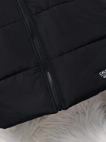 SHEIN 3 stuks/set jonge jongens dikke gebreide warme voering effen kleur ronde hals trui, thermisch gevoerde parka jas & casual broek, geschikt voor school, buiten, dagelijks dragen in de herfst & winter