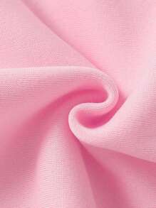 Young Girl Christmas Casual Fashion Cute Cartoon Glitter Bow Christmas Tree Graphic Print Crew Neck Sweatshirt - Pink - View 5