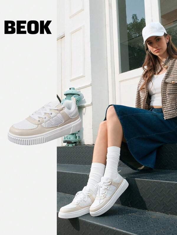 Beok Pantofi casual pentru femei Pantofi de skateboard cu fund plat, toamnă iarnă Halloween Crăciun pantofi studenți pantofi skateboarding toamnă iarnă pantofi sport casual