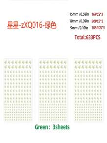 夜光天花板墙贴，夜光星点，蓝绿夜光墙贴装饰贴纸，3D 圆点 DIY 装饰星空装饰，适用于卧室客厅或生日礼物，夜光贴纸，家居装饰，圣诞装饰 - 綠色 - 查看 6