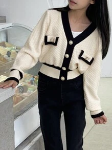 DAZY Tween Girls Cardigan For Fall,Back To School Clothes - Beige - View 6